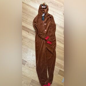 Silver Jeans Brown Reindeer Kids One Piece